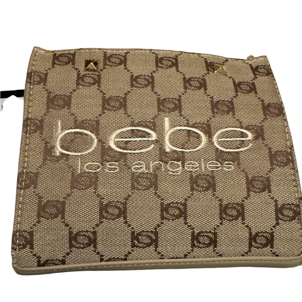 Bebe Talulla Mini Satchel - Brown Geometric Crossbody Bag - Picture 7 of 8